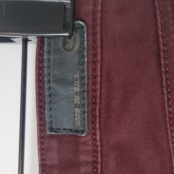 AG Adriano Goldschmied "The Stilt" Cigarette Jean in Maroon - Picture 7 of 10